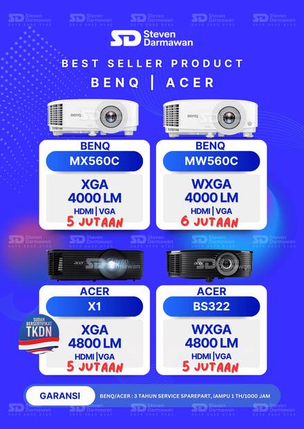 Brosur BenQ MX560C, MW560C, Acer X1, Acer BS-322